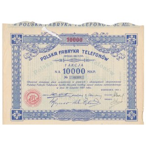 Polska Fabryka Telefonów, 10.000 mkp 1923
