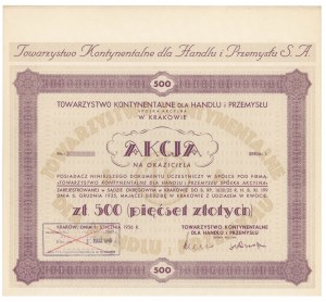 Continental Society for Trade and Industry, 500 zloty 1936