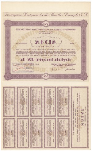 Continental Society for Trade and Industry, 500 zloty 1936