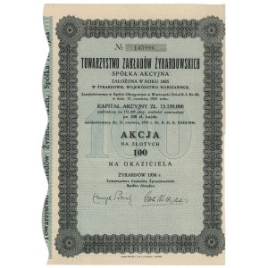Towarzystwo Zakładów Żyrardowskich, 100 zł 1930
