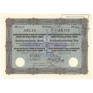 Katowicka Spółka Akc. dla Górnictwa i Hutnictwa, 680 zł 1929