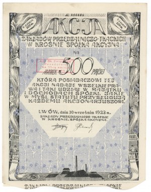 Spinning and Weaving Plants in Krosno, Em.5, 500 mkp 1923