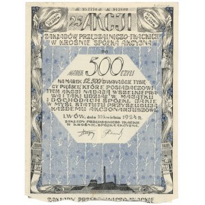 Zakłady Przędzalniczo-Tkackie w Krośnie, Em.6, 25x 500 mkp 1923