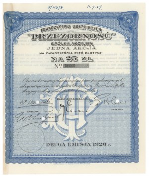 PRESERVATION Insurance Company, Em.2, £25 1926 - MODÈLE