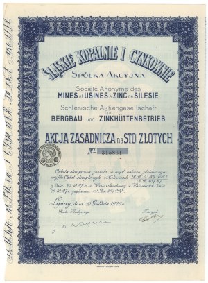 Silesian Mines and Zinc Works, 100 zloty 1924 - basic action