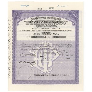 Compagnie d'assurance PRESERVATION, Em.4, 50x 25 PLN 1928 - MODÈLE