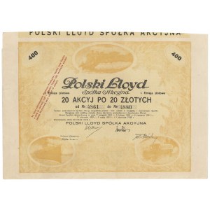 Polski Lloyd Sp. Akc., Em.1, 20x 20 zl 1926