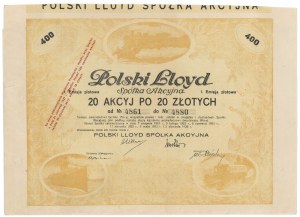 Polski Lloyd Sp. Akc., Em.1, 20x 20 zl 1926