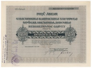 Galicyjska Karpacka Naftowa Sp. Akc. ehemals Bergheim & Mac Garvey, 5x 25 zl 1926
