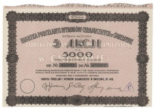 Porzellan- und Keramikfabrik in Ćmielów, Em.4, 5x 1.000 mkp
