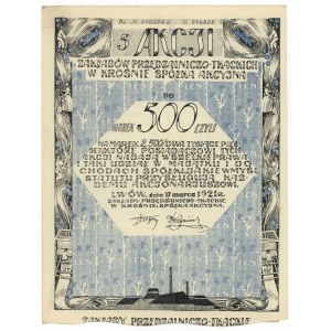 Zakłady Przędzalniczo-Tkackie w Krośnie, Em.1, 5x 500 mkp 1921
