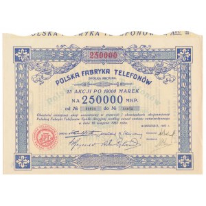 Usine téléphonique polonaise, 25x 10 000 mkp 1923