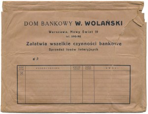Dom Bankowy W. WOLAŃSKI - original großformatiger Umschlag