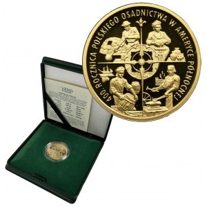 100 złotych 2008 400. Rocznica osadnictwa w Ameryce Północnej