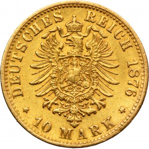 Germany, Kingdom of Bavaria, Ludwig II, 10 Mark Munich 1876 D