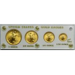 Set, USA, American Gold Eagle 1/10-1 oz. 1987 (4 pcs.)