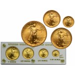Set, USA, American Gold Eagle 1/10-1 oz. 1987 (4 pcs.)