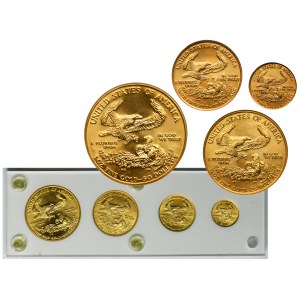 Set, USA, American Gold Eagle 1/10-1 oz. 1987 (4 pcs.)