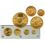 Set, USA, American Gold Eagle 1/10-1 oz. 1987 (4 pcs.)