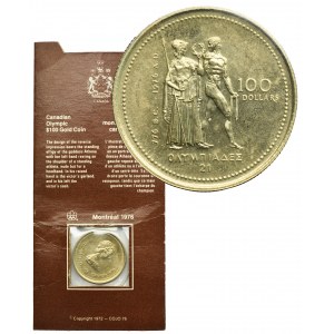 Canada, Elizabeth II, 100 Dollars Ottawa 1976 Montreal Summer Olympics