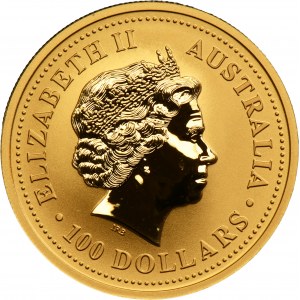Australia, Elizabeth II, 100 Dollars 2004 Lunar Series - Year of the Monkey