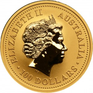 Australia, Elizabeth II, 100 Dollars 2004 Lunar Series - Year of the Monkey