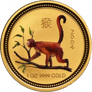 Australia, Elizabeth II, 100 Dollars 2004 Lunar Series - Year of the Monkey