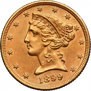 USA, 5 Dollars Philadelphia 1899 - Liberty Head