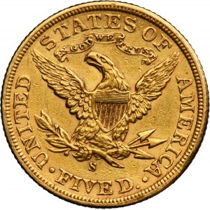 USA, 5 Dollars Philadelphia 1905 - Liberty Head