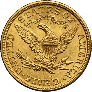 USA, 5 Dollars Philadelphia 1907 - Liberty Head