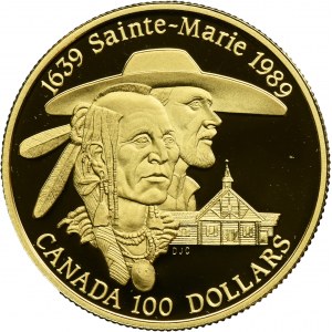 Kanada, Elizabeth II, 100 dolarů 1989 Sainte Marie