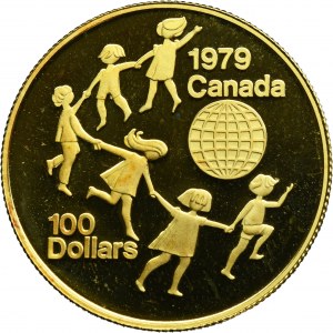 Canada, Elizabeth II, 100 Dollars 1979 International Children's Day