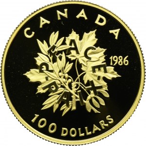 Canada, Elizabeth II, 100 Dollars 1986 International Day of Peace