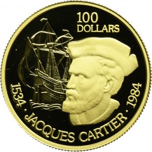 Canada, Elizabeth II, 100 Dollars 1984 Jacques Cartier