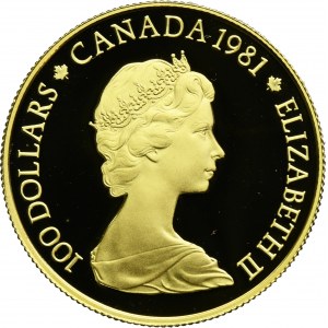 Canada, Elizabeth II, 100 Dollars 1981 Anthem O Canada