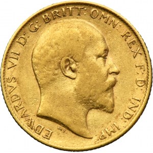 Great Britain, Edward VII, 1/2 Sovereign London 1907