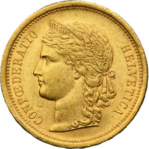 Switzerland, 20 Francs Bern 1896