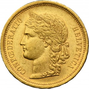 Switzerland, 20 Francs Bern 1896