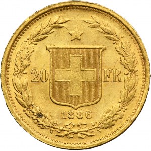 Switzerland, 20 Francs Bern 1896
