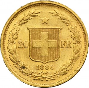 Switzerland, 20 Francs Bern 1896