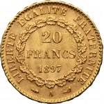 France, Third Republic, 20 Francs Paris 1897 A