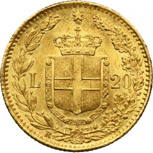 Italy, Kingdom of Italy, Umberto I, 20 Lira Rome 1882 R