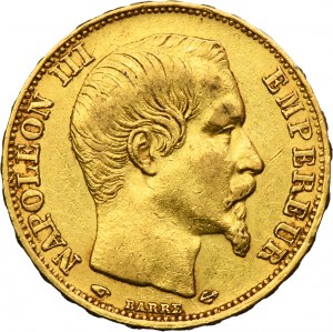 France, Napoleon III, 20 Francs Paris 1857 A