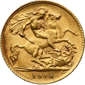Great Britain, George V 1/2 Sovereign Londyn 1914