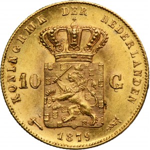Netherlands, Kingdom of the Netherlands, Wilhelm III, 10 Gulden Utrecht 1879