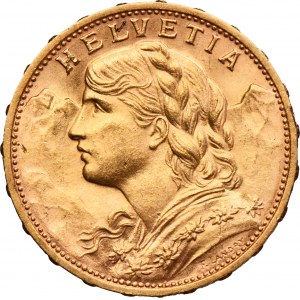 Suisse, Confédération suisse, 20 Francs Berne 1930 B