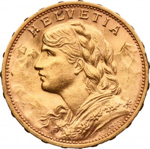 Switzerland, Swiss Confederation, 20 Francs Berno1930 B