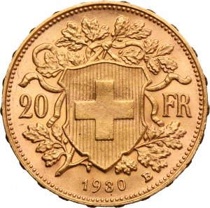 Switzerland, Swiss Confederation, 20 Francs Berno1930 B