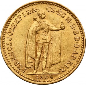 Hungary, Franz Joseph I, 10 Korona Kremnitz 1904 KB