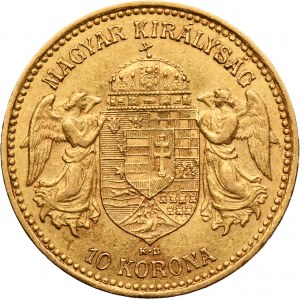 Ungarn, Franz Joseph I., 10 Kronen Kremnica 1904 KB